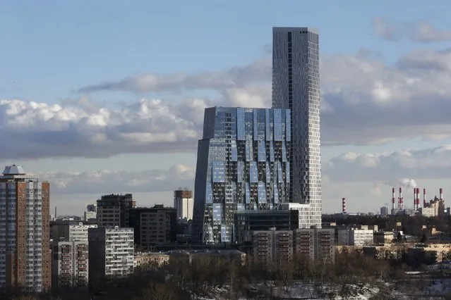A general view shows a skyscraper of the House on Mosfilmovskaya residential complex in Moscow, Russia, February 4, 2016. Picture taken February 4, 2016. (Photo by Sergei Karpukhin/Reuters)