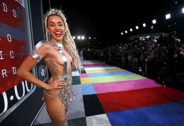 Show host Miley Cyrus arrives at the 2015 MTV Video Music Awards in Los Angeles, California August 30, 2015. (Photo by Mario Anzuoni/Reuters)