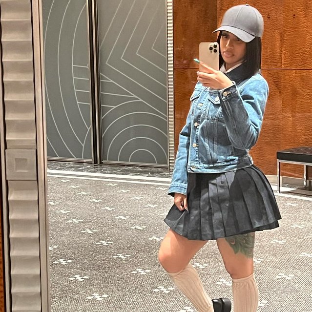 American rapper Cardi B snaps a selfie with the caption “THE TEACHER” in the last decade of January 2025. (Photo by iamcardib/Instagram)