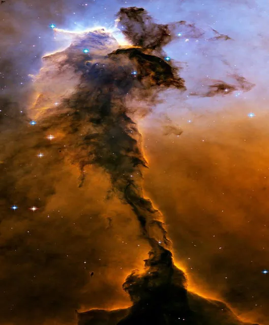 A new view of the Eagle Nebula, one of the two largest and sharpest images Hubble Space Telescope has ever taken. (Photo by Reuters/NASA)