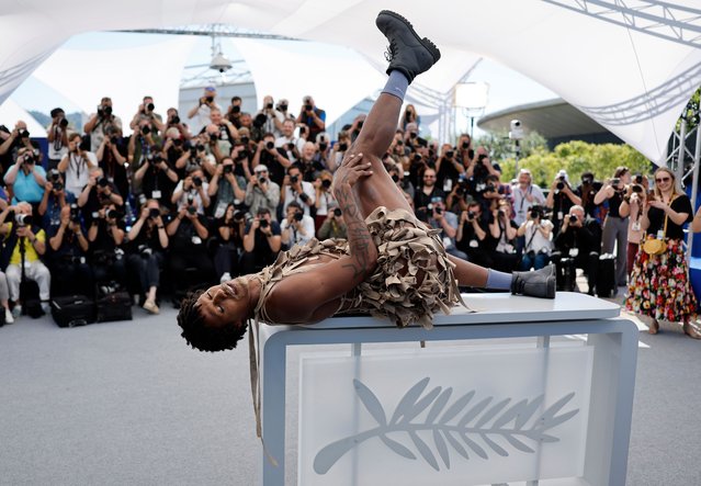 Actor Jonathan Guilherme attends the photocall for “O Riso E A Faca (I Only Rest In The Storm)” during the 78th annual Cannes Film Festival, in Cannes, France, 18 May 2025. The film festival runs from 13 to 24 May 2025. (Photo by Guillaume Horcajuelo/EPA/EFE)