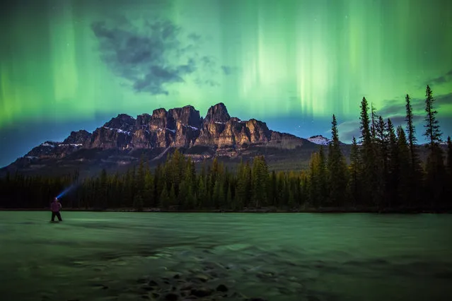 Castle Mountain, Banff National Park, Alberta, Canada. (Photo by Paul Zizkas/Caters News)