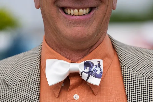 Spencer Rice from San Jose, Calf. Waits before the 149th running of the Kentucky Derby horse race at Churchill Downs Saturday, May 6, 2023, in Louisville, Ky. (Photo by Julio Cortez/AP Photo)