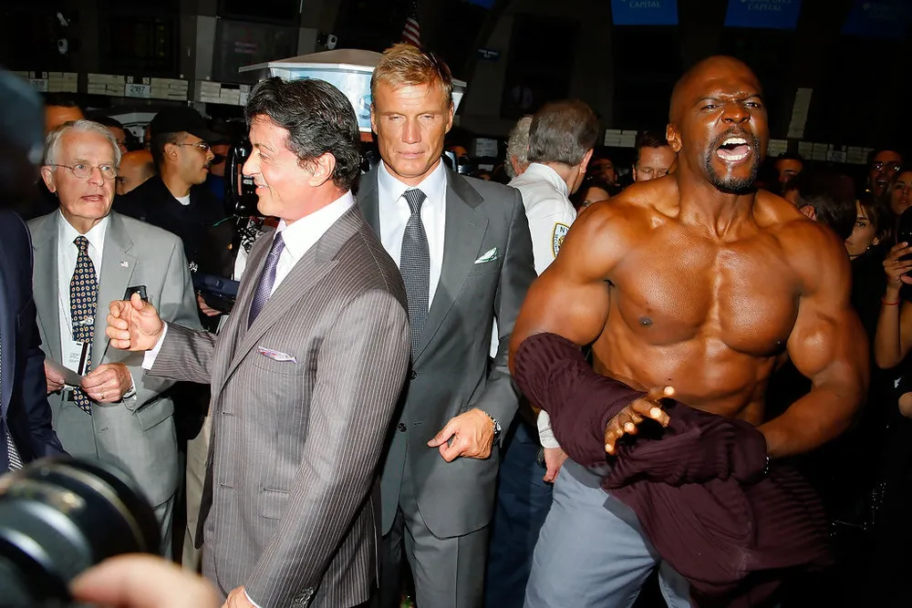 Terry Crews Rips off his Shirt for New York Stock Exchange