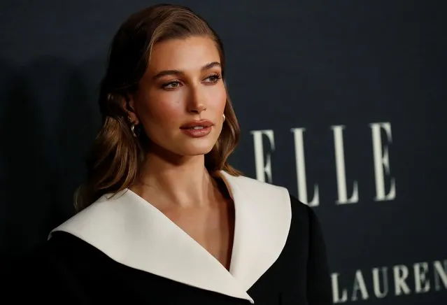 American model Hailey Bieber attends the 27th annual ELLE Women in Hollywood Celebration at the Academy Museum of Motion Pictures in Los Angeles, California, U.S. October 19, 2021. (Photo by Mario Anzuoni/Reuters)