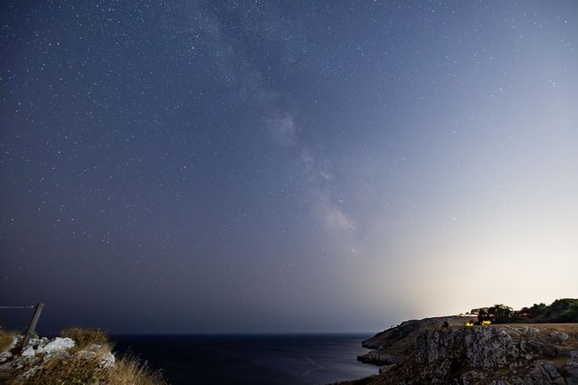 Milky Way galaxy is seen in In Torre Minervino (Santa Cesarea Terme, Salento), Italy, on August 20, 2023. (Photo by Manuel Romano/NurPhoto/Rex Features/Shutterstock)