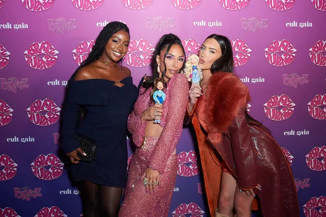 American singer Justine Skye, Founder & Designer of Cult Gaia Jasmin Larian and Erotic photography model Stassie Karanikolaou at Goldstein Residence on October 22, 2022 in Beverly Hills, California. (Photo by Unique Nicole/Getty Images for Cult Gaia llc)