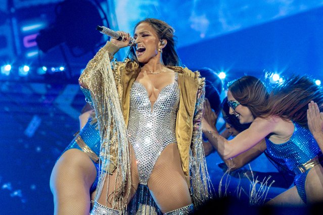 The singer Jennifer Lopez during her concert at the Movistar Arena, on July 13, 2025, in Madrid, Spain. The international artist, a native of New York, performs in Madrid as part of her tour “Up all night Live in 2025”. Jennifer Lopez has sold more than 80 million albums to date, accumulated more than fifteen billion plays and has nearly 28 million monthly listeners on Spotify alone. Among the awards she has won throughout her career are the American Music Awards, MTV Video Music Awards, or the Latin Grammy Awards. (Photo by Ricardo Rubio/Europa Press via The Mega Agency)
