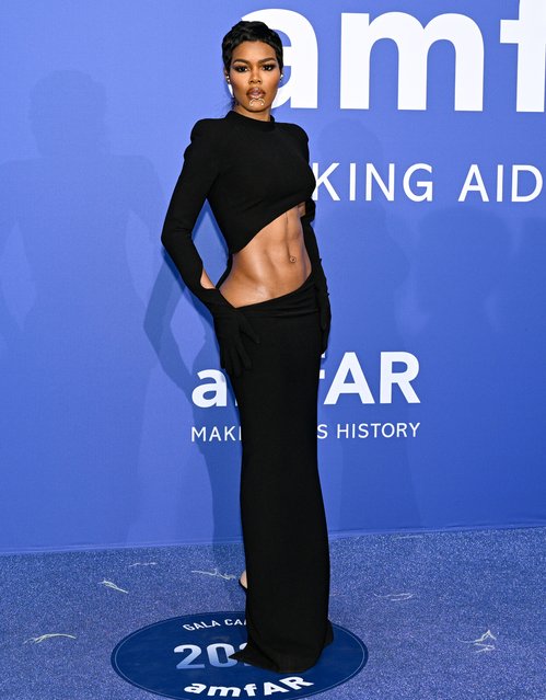 American singer Teyana Taylor attends the amfAR Cannes Gala 2023 Sponsored by Aston Martin at Hotel du Cap-Eden-Roc on May 25, 2023 in Cap d'Antibes, France. (Photo by Lionel Hahn/Getty Images for Aston Martin)