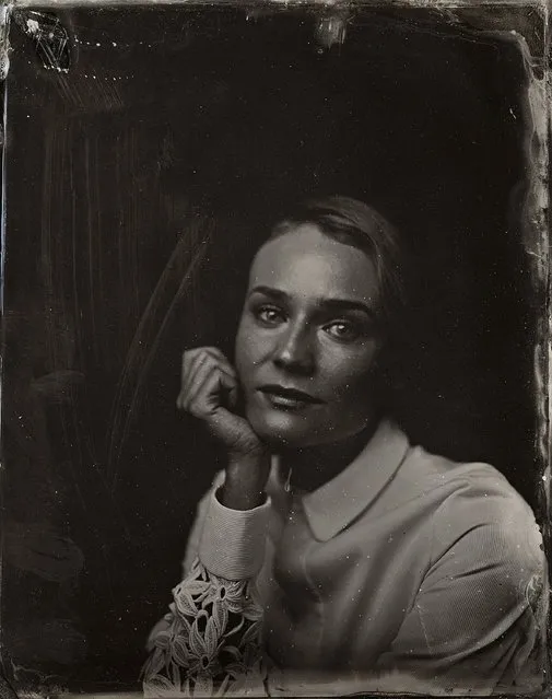 Diane Kruger poses for a tintype (wet collodion) portrait at The Collective and Gibson Lounge Powered by CEG, during the 2014 Sundance Film Festival in Park City, Utah. (Photo by Victoria Will/AP Photo/Invision)