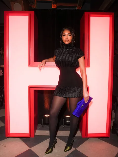 American model Lori Harvey attends the Hourglass Lip Launch Party during NYFW on February 8, 2024. (Photo by Hannah Turner Harts/BFA.com)