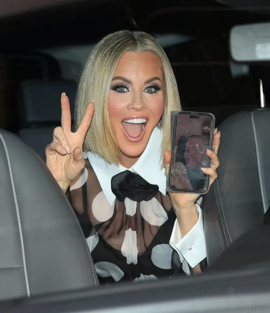 American actress and model Jenny McCarthy is seen at “Live with Kelly and Mark” on March 12, 2024 in New York City. (Photo by Jose Perez/Bauer-Griffin/GC Images)