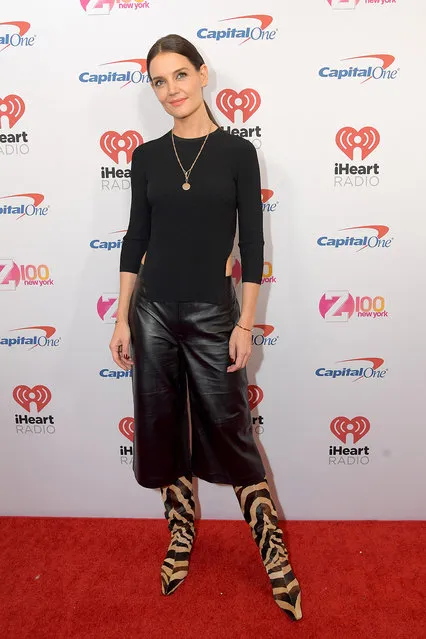 Katie Holmes arrives at iHeartRadio's Z100 Jingle Ball 2019 at Madison Square Garden on December 13, 2019 in New York City. (Photo by Michael Loccisano/Getty Images)