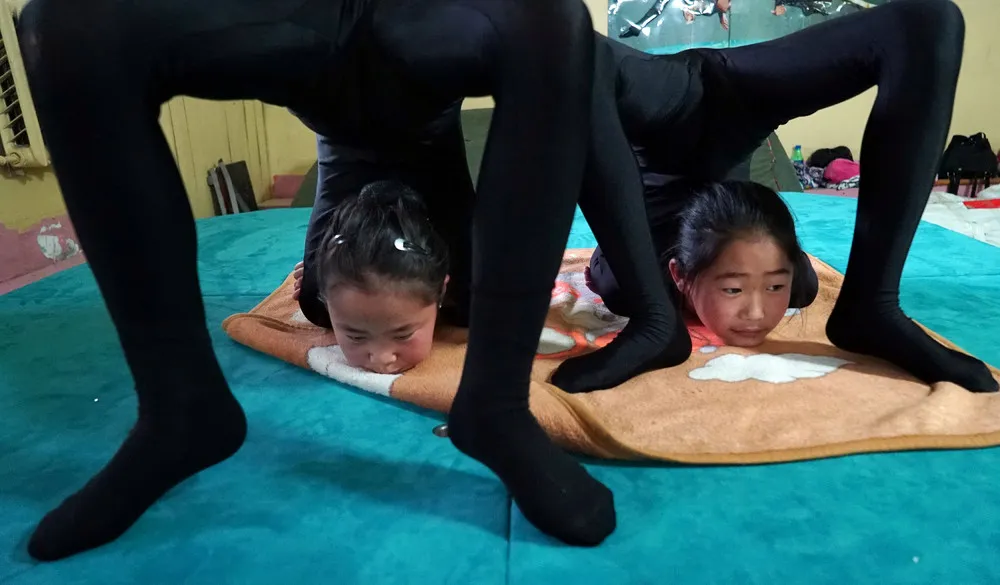 Young Mongolian Contortionists