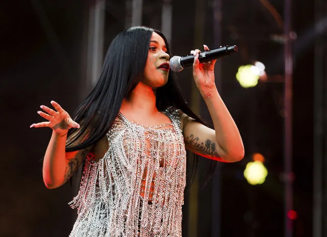 Cardi B performs at The Budweiser Made In America Festival on Saturday, September 2, 2017, in Philadelphia (Photo by Michael Zorn/Invision/AP Photo)