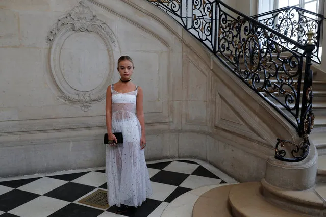 Lady Amelia Windsor poses during a photocall before the Spring/Summer 2018 women's ready-to-wear collection show for fashion house Dior during Paris Fashion Week, France, September 26, 2017. (Photo by Philippe Wojazer/Reuters)