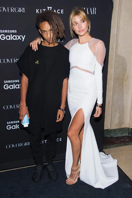 Jaden Smith, left, and Hailey Baldwin attend the Harper's BAZAAR ICONS event during Fashion Week on Wednesday, September 17, 2015 in New York. (Photo by Charles Sykes/Invision/AP Photo)