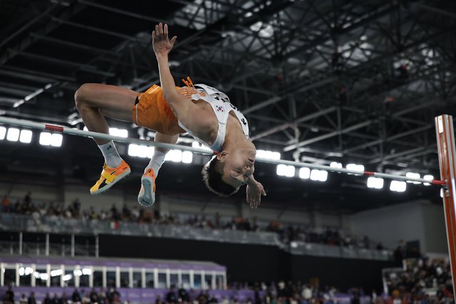Sanghyeok Woo of South Korea competes in the High Jump Men final at the World Athletics Indoor Championships in Nanjing, China, 21 March 2025. (Photo by Andres Martinez Casares/EPA/EFE)