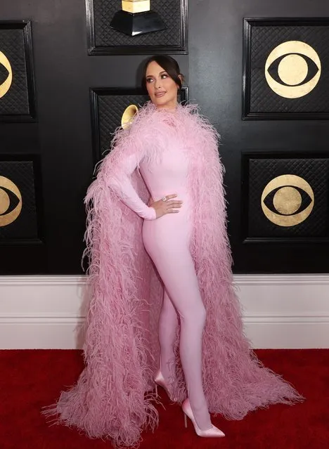 American country singer Kacey Musgraves poses on the red carpet as he/she attends the 65th Annual Grammy Awards in Los Angeles, California, U.S., February 5, 2023. (Photo by David Swanson/Reuters)