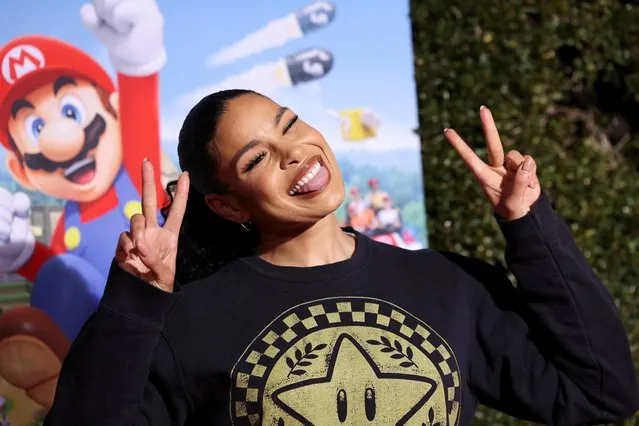 Singer Jordi Sparks attends the grand opening of Super Nintendo World at Universal Studios Hollywood in Universal City, Los Angeles, California, U.S., February 15, 2023. (Photo by Mario Anzuoni/Reuters)