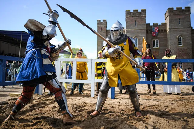 Competitors take part in the International Medieval Combat Federation World Championships at Scone Palace on May 10, 2018 in Perth, Scotland. (Photo by Jeff J. Mitchell/Getty Images)