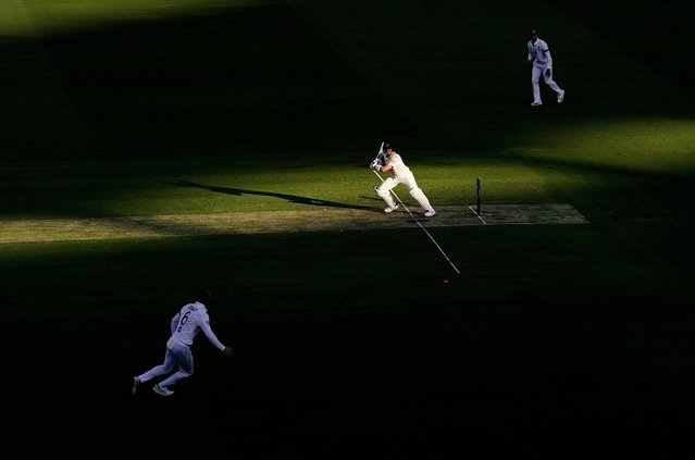 Australia's Steve Smith bats  on day two of the second NRMA Insurance Ashes Series 2025 test at The Gabba, Brisbane, Australia on Friday, December 5, 2025. (Photo by Robbie Stephenson/PA Wire)