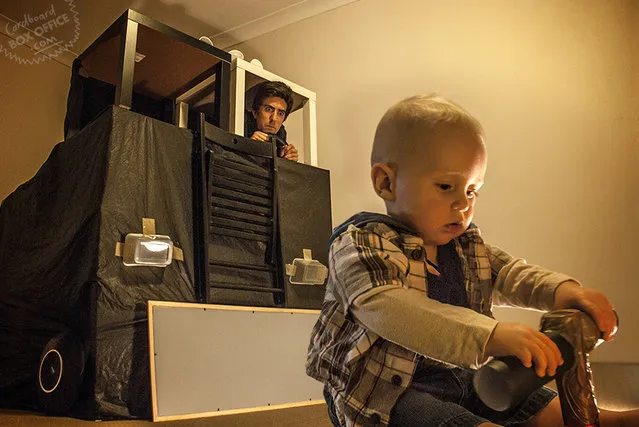 Cardboard Box Office By Lilly, Leon And Baby Orson