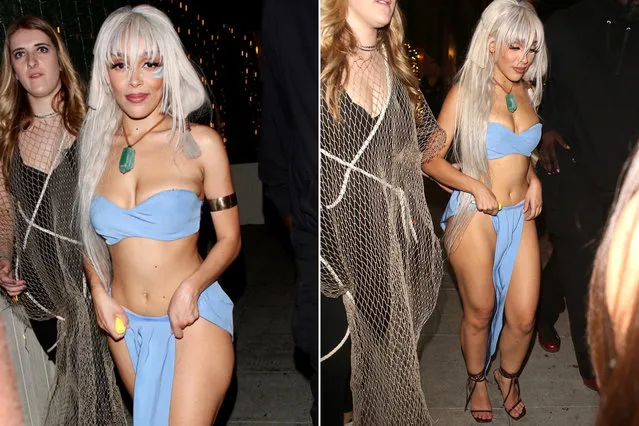 American rapper Amala Ratna Zandile Dlamini, known professionally as Doja Cat celebrate her 26th birthday on Wednesday with a wet and wild undersea-themed party at Delilah in West Hollywood on October 20, 2021. (Photo by Backgrid USA)