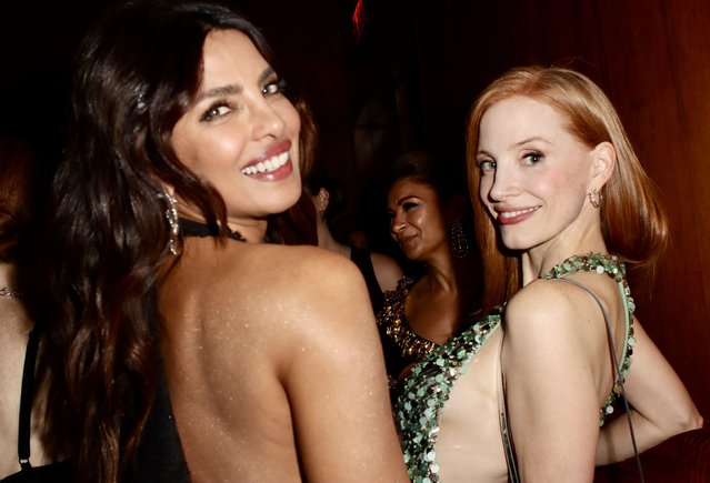 Indian actress Priyanka Chopra and American actress Jessica Chastain at Kering's 3rd Annual Caring For Women Dinner at The Pool on September 09, 2024 in New York City. (Photo by Nancy Rivera/Splash News and Pictures)