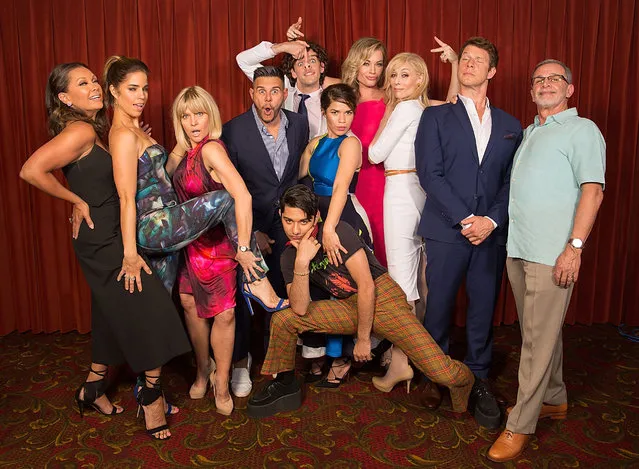 (L-R, back row) Vanessa Williams, Ana Ortiz, Ashley Jensen, Silvio Horta, Michael Uri, America Ferrera, Rebecca Romijn, Judith Light, Eric Mabius, Tony Plana, and (front row) Mark Indelicato attend the Ugly Betty Reunion presented with Entertainment Weekly at the ATX Television Festival in Austin, TX on Saturday, June 11, 2016. (Photo by Rick Kern/Getty Images for Entertainment Weekly)