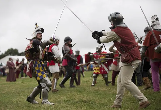 Historical re-enactors recreate the Battle of Bosworth at an anniversary event near Market Bosworth in central Britain, August 23, 2015. (Photo by Neil Hall/Reuters)