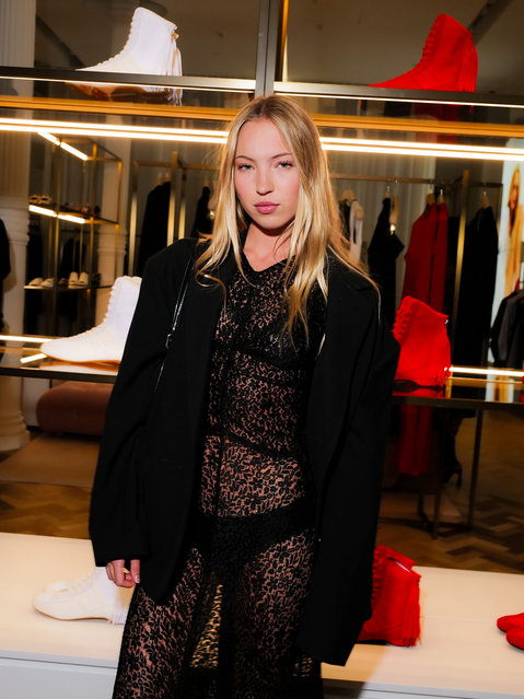 English model Lila Moss at the Stella McCartney x Adidas Rasant party on February 5, 2025 in New York. (Photo by Sansho Scott/BFA.com)