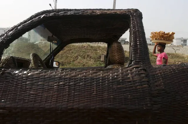 African Car Made From Woven Raffia Palm