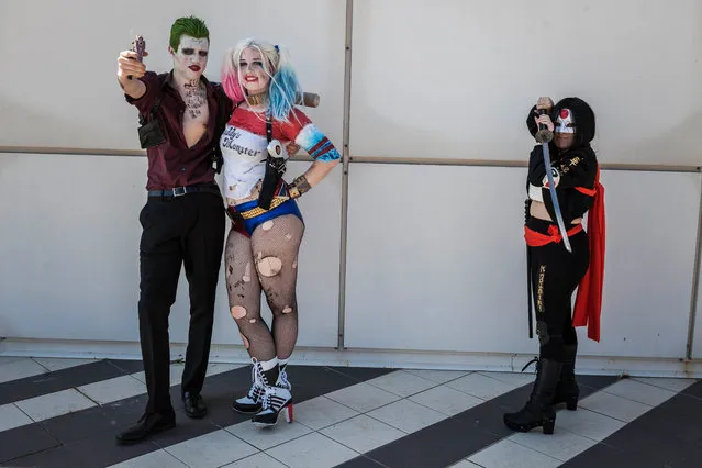 Cosplayers poses at the 20th edition of Romics festival, an international comic book, animation and game convention in Rome, Italy on October 2, 2016. (Photo by Giuseppe Ciccia/Pacific Press/Barcroft Images)