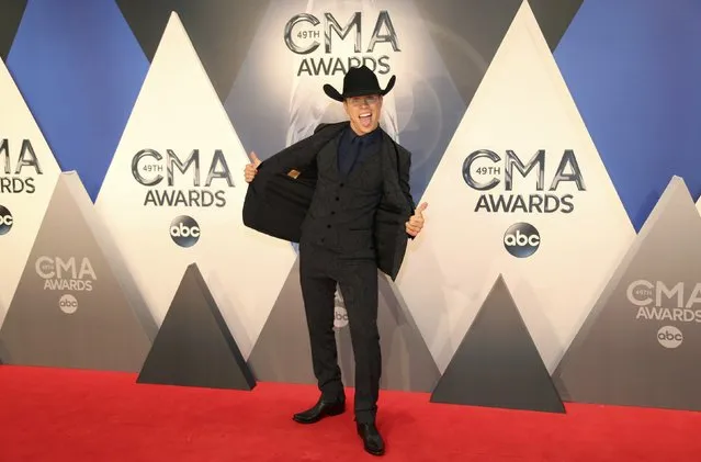 Singer Dustin Lynch arrives at the 49th Annual Country Music Association Awards in Nashville, Tennessee November 4, 2015. (Photo by Jamie Gilliam/Reuters)