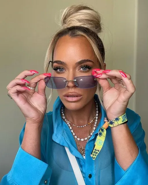 American reality television personality Teddi Mellencamp in the second decade of April 2023 jokes she's a “geriatric millennial” getting ready for Coachella. (Photo by Teddi Mellencamp/Instagram)