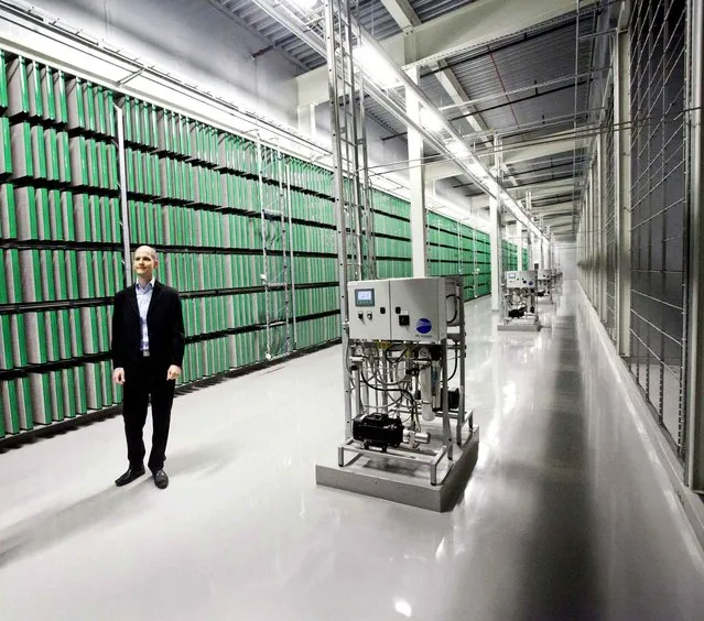 Joel Kjellgren is the manager of the Data Center where Facebook has installed its first servers outside the United States. The Data Center is located in Lulea in northern Sweden. (Photo by Susanne Lindholm/SCANPIX/SIPA)