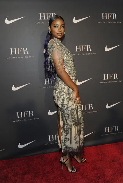 Singer Justine Skye attends a fashion show and awards ceremony held by the Harlem Fashion Row collective and Nike before the start of New York Fashion Week, Tuesday, September 4, 2018. (Photo by Diane Bondareff/AP Photo)