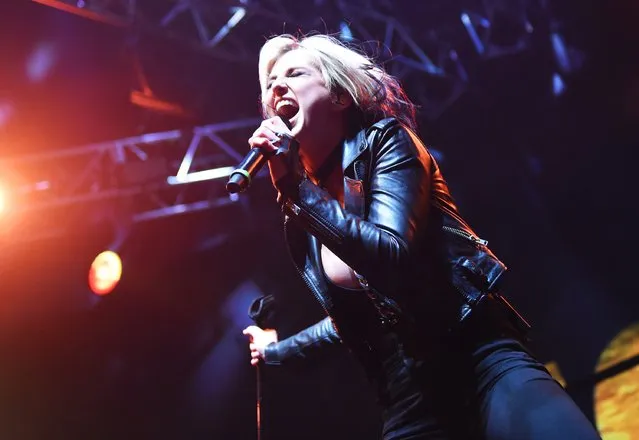 Sarah Barthel of the muscial duo Phantogram performs onstage at 106.7 KROQ Almost Acoustic Christmas 2016 – Night 2 at The Forum on December 11, 2016 in Inglewood, California. (Photo by Emma McIntyre/Getty Images for CBS Radio)
