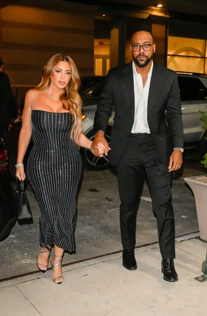 American TV personality and socialite Larsa Pippen and boyfriend Marcus Jordan are seen on January 10, 2024 in New York City. (Photo by Raymond Hall/GC Images)