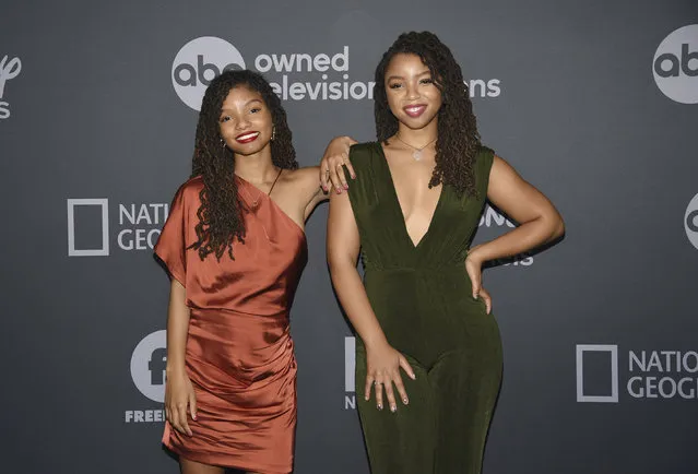 Halle Bailey, left, and Chloe Bailey attend the Walt Disney Television 2019 upfront at Tavern on The Green on Tuesday, May 14, 2019, in New York. (Photo by Evan Agostini/Invision/AP Photo)