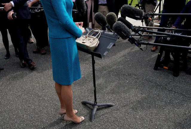 White House adviser Kellyanne Conway speaks to reporters at the White House in Washington, U.S., April 30, 2019. (Photo by Kevin Lamarque/Reuters)