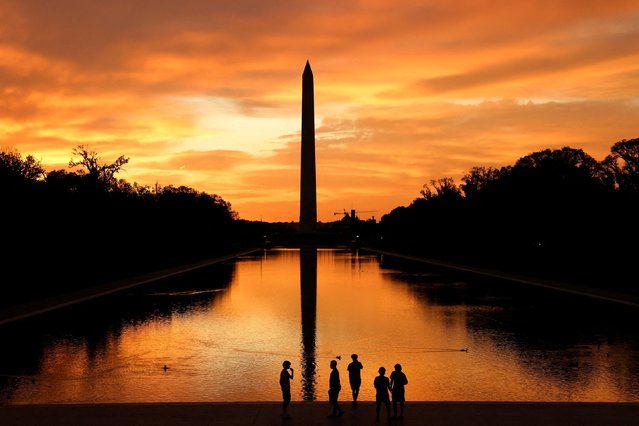 Tourists visit the Lincoln Memorial in Washington, D.C. U.S., August 13, 2024. (Photo by Kevin Mohatt/Reuters)