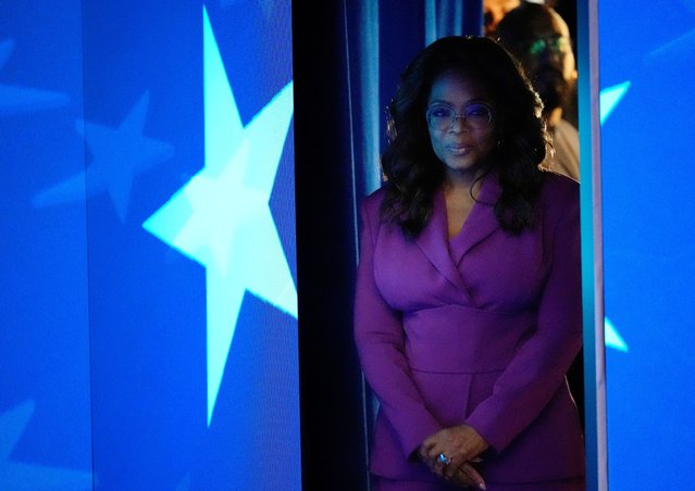 Oprah Winfrey waits to take the stage on Day 3 of the Democratic National Convention (DNC) at the United Center, in Chicago, Illinois, U.S., August 21, 2024. (Photo by Elizabeth Frantz/Reuters)