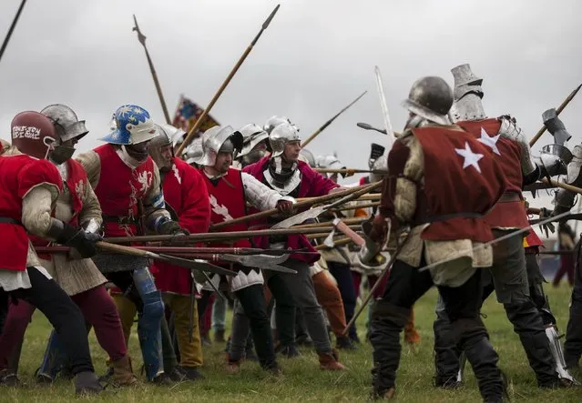 Historical re-enactors recreate the Battle of Bosworth at an anniversary event near Market Bosworth in central Britain, August 23, 2015. (Photo by Neil Hall/Reuters)