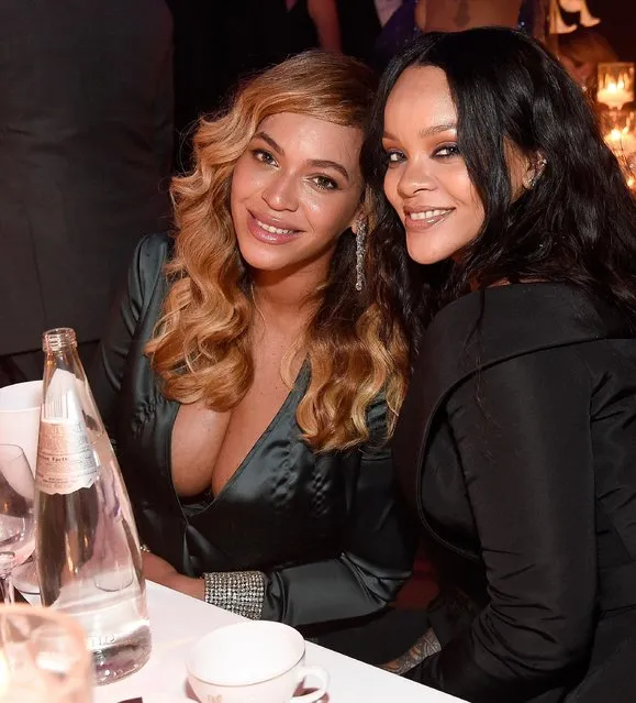 Beyonce and Rihanna attend Rihanna's 3rd Annual Diamond Ball Benefitting The Clara Lionel Foundation at Cipriani Wall Street on September 14, 2017 in New York City. (Photo by Kevin Mazur/Getty Images for Clara Lionel Foundation)