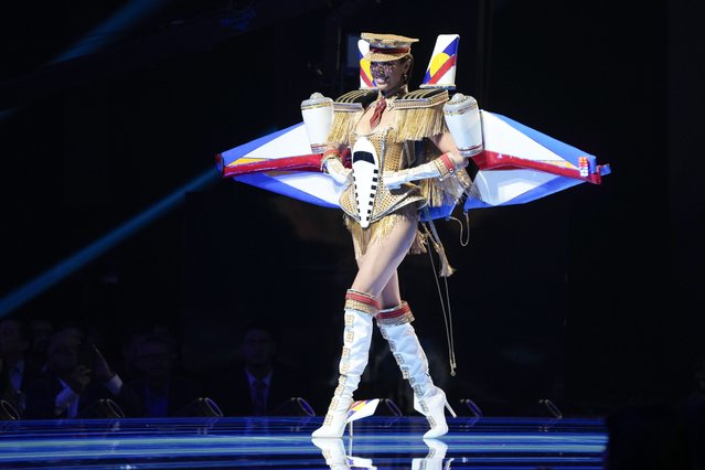 Miss Philippines Michelle Dee takes part in the national costume competition at the Miss Universe Beauty Pageant in San Salvador, Thursday, November 16, 2023. (Photo by Moises Castillo/AP Photo)