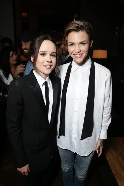 Ellen Page and Ruby Rose at the Vanity Fair toast of FREEHELD at TIFF 2015 presented by Hugo Boss and supported by Jaeger-LeCoultre on Sunday, September 13, 2015, in Toronto, Canada. (Photo by Eric Charbonneau/Invision for Lionsgate/AP Images)