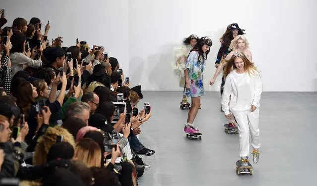 Models walk the runway at the Ashish show during London Fashion Week Spring/Summer 2016/17 on September 22, 2015 in London, England. (Photo by Stuart C. Wilson/Getty Images)