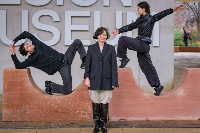 Open Monuments in the last decade of November 2025 by Melek Zeynep Bulut, centre, is a new public installation and London Design Festival Landmark Project in the courtyard of the Design Museum in Kensington until December 14. (Photo by Imageplotter/Alamy Live News)